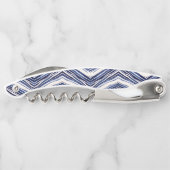 Summer Navy Blue Boat Populäre Stripes Collection Kellnermesser (Rückseite)