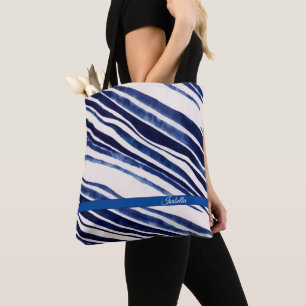 Summer Navy Blue Boat Populäre Stripes Collection Tasche