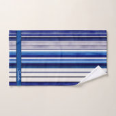 Summer Navy Blue Boot Trendy Stripes Collection Badhandtuch Set (Handtuch)