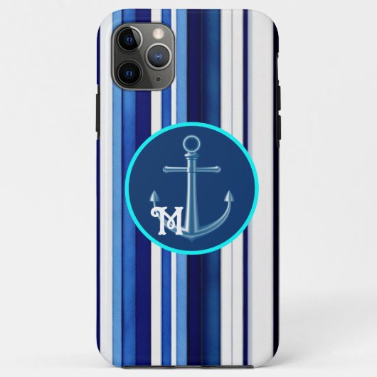 Summer Navy Blue Boot Trendy Stripes Collection Case-Mate iPhone Hülle (Rückseite)