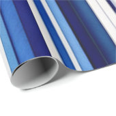 Summer Navy Blue Boot Trendy Stripes Collection Geschenkpapier (Rolleneckpunkt)