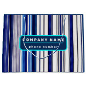 Summer Navy Blue Boot Trendy Stripes Collection Große Geschenktüte (Vorderseite)