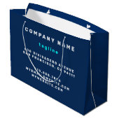Summer Navy Blue Boot Trendy Stripes Collection Große Geschenktüte (Rückseite Schrägansicht)