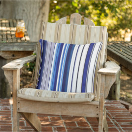 Summer Navy Blue Boot Trendy Stripes Collection Kissen