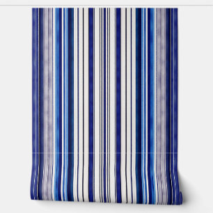 Summer Navy Blue Boot Trendy Stripes Collection Tapete