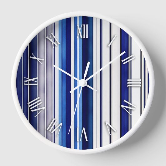 Summer Navy Blue Boot Trendy Stripes Collection Uhr (Vorderseite)