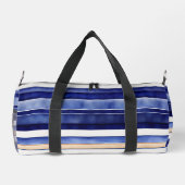 Summer Navy Blue Modern Bootstrip Collection Duffle Bag (Rückseite)