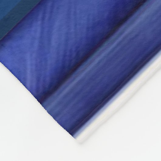 Summer Navy Blue Modern Bootstrip Collection Fleecedecke (Ecke)