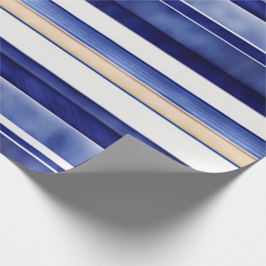 Summer Navy Blue Modern Bootstrip Collection Geschenkpapier (Ecke)