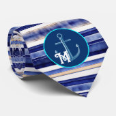 Summer Navy Blue Modern Bootstrip Collection Krawatte (Gerollt)