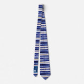 Summer Navy Blue Modern Bootstrip Collection Krawatte (Rückseite)