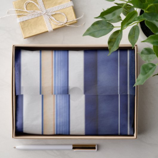 Summer Navy Blue Modern Bootstrip Collection Seidenpapier (Geschenk)