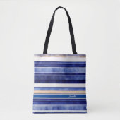 Summer Navy Blue Modern Bootstrip Collection Tasche (Vorderseite)