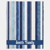 Summer Navy Blue Popular Boat Stripes Collection Fleecedecke (Vorderseite)