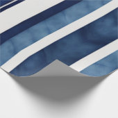 Summer Navy Blue Popular Boat Stripes Collection Geschenkpapier (Ecke)