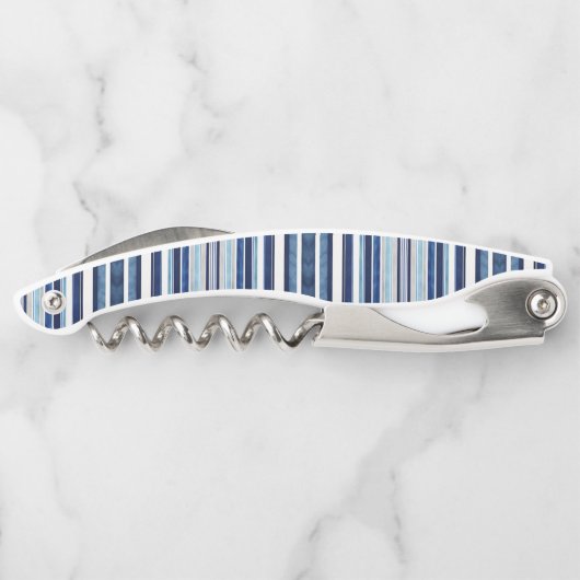 Summer Navy Blue Popular Boat Stripes Collection Kellnermesser (Rückseite)