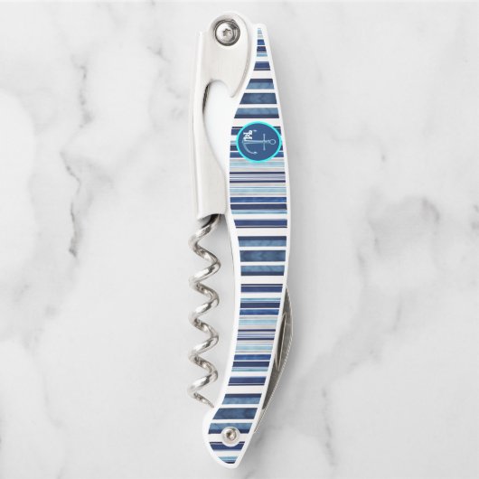 Summer Navy Blue Popular Boat Stripes Collection Kellnermesser (Vorderseite)