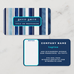 Summer Navy Blue Popular Boat Stripes Collection Visitenkarte