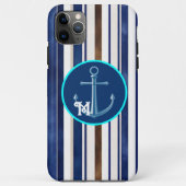 Summer Navy Blue Trendboot Stripes Collection Case-Mate iPhone Hülle (Rückseite)