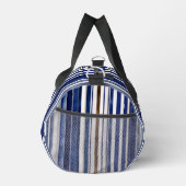 Summer Navy Blue Trendboot Stripes Collection Duffle Bag (Rechts)