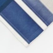 Summer Navy Blue Trendboot Stripes Collection Fleecedecke (Ecke)