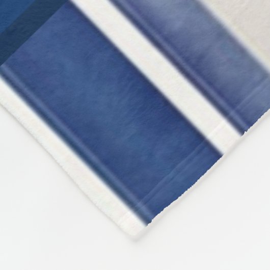 Summer Navy Blue Trendboot Stripes Collection Fleecedecke (Ecke)