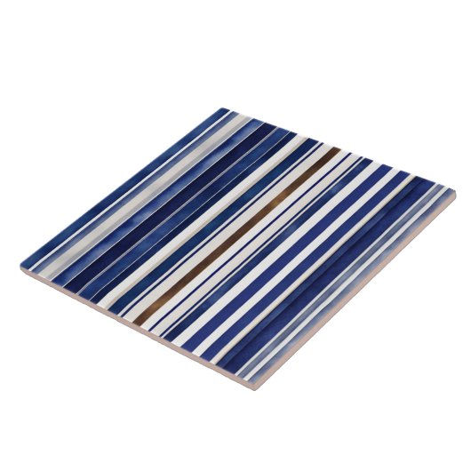 Summer Navy Blue Trendboot Stripes Collection Fliese (Seite)