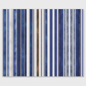 Summer Navy Blue Trendboot Stripes Collection Geschenkpapier (Flach)