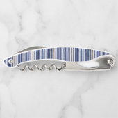 Summer Navy Blue Trendboot Stripes Collection Kellnermesser (Rückseite)