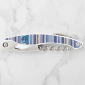 Summer Navy Blue Trendboot Stripes Collection Kellnermesser (Vorderseite)