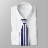 Summer Navy Blue Trendboot Stripes Collection Krawatte (Gebunden)