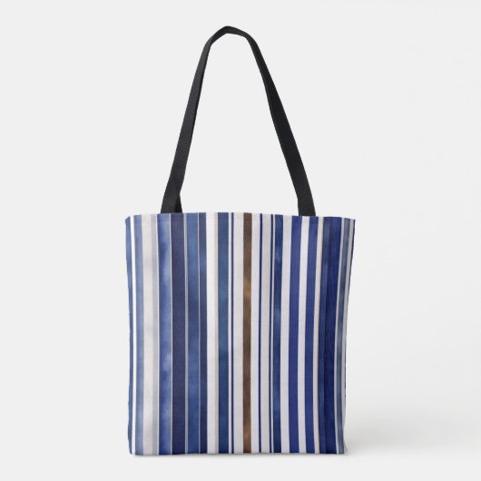Summer Navy Blue Trendboot Stripes Collection Tasche (Rückseite)