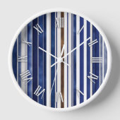 Summer Navy Blue Trendboot Stripes Collection Uhr (Vorderseite)
