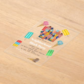 Summer Neighborhood BBQ Block Party Acryleinladungen (Ablage )