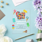 Summer Neighborhood BBQ Block Party Acryleinladungen (In Situ (Hochzeit))