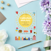 Summer Neighborhood Block Party Acryleinladungen (In Situ (Hochzeit))