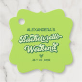 Summer Neon Pool Party Bachelorette Geschenkanhänger (Vorderseite)