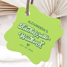 Summer Neon Pool Party Bachelorette Geschenkanhänger