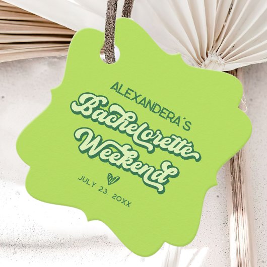 Summer Neon Pool Party Bachelorette Geschenkanhänger