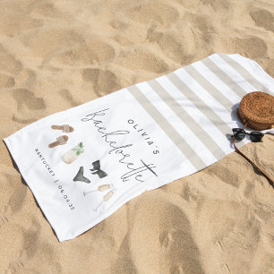 Summer Neutrals Personalisierter Junggeselinnen-Ab Strandtuch