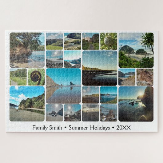 Summer New Zealand Travel Souvenir Foto Collage Puzzle (Horizontal)