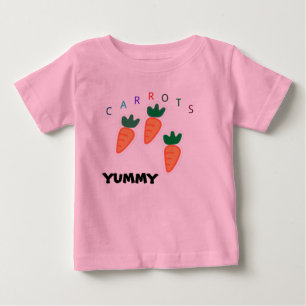 Summer Niedlich Carrots Yummy Baby Pink T-shirt
