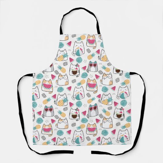 Summer Niedlich Cats Muster Schürze (Vorderseite)