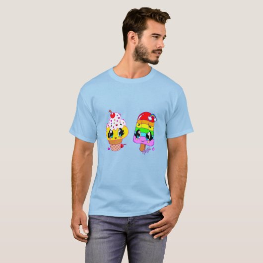 Summer Niedlich Leckereien Art Gefärbte Krawatte S T-Shirt (Vorne ganz)