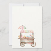 Summer Niedlich PasteI Ice Creme Truck 3. Geburtst Einladung (Rückseite)