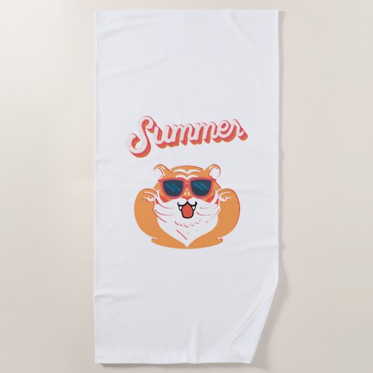 Summer Niedlich Tiger Beach Handtuch (Vorderseite)