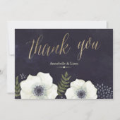 Summer Night Blume Hochzeit Dankeschön Card Dankeskarte (Vorderseite)