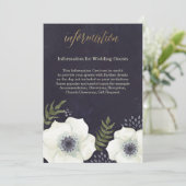 Summer Night Blume Hochzeitskarte Einladung (Stehend Vorderseite)