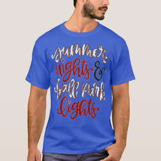 Summer Nights and Ballpark Lights Baseball Sports  T-Shirt