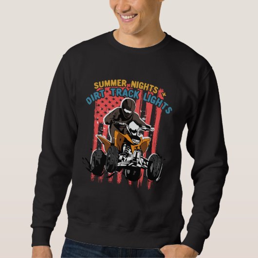 Summer Nights and Dirt Track Lights  For Kids ATV Sweatshirt (Vorderseite)